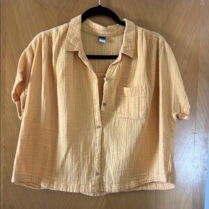 Old Navy Light Orange Button-Up Shirt